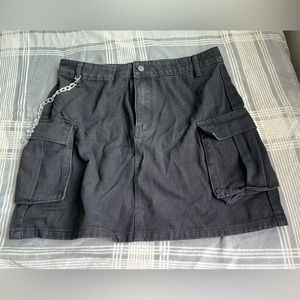 Black Jean Skirt